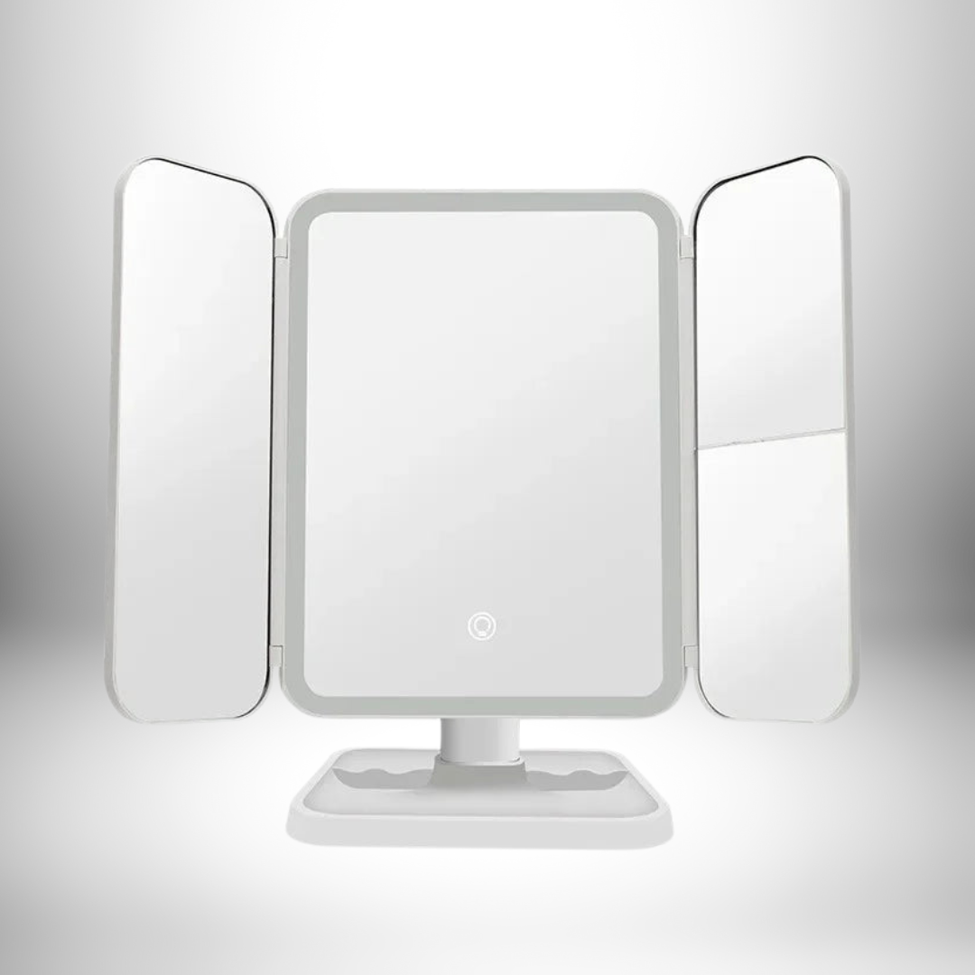 Miroir de Maquillage Trifaces LED Intelligent - Zolriva Beauty