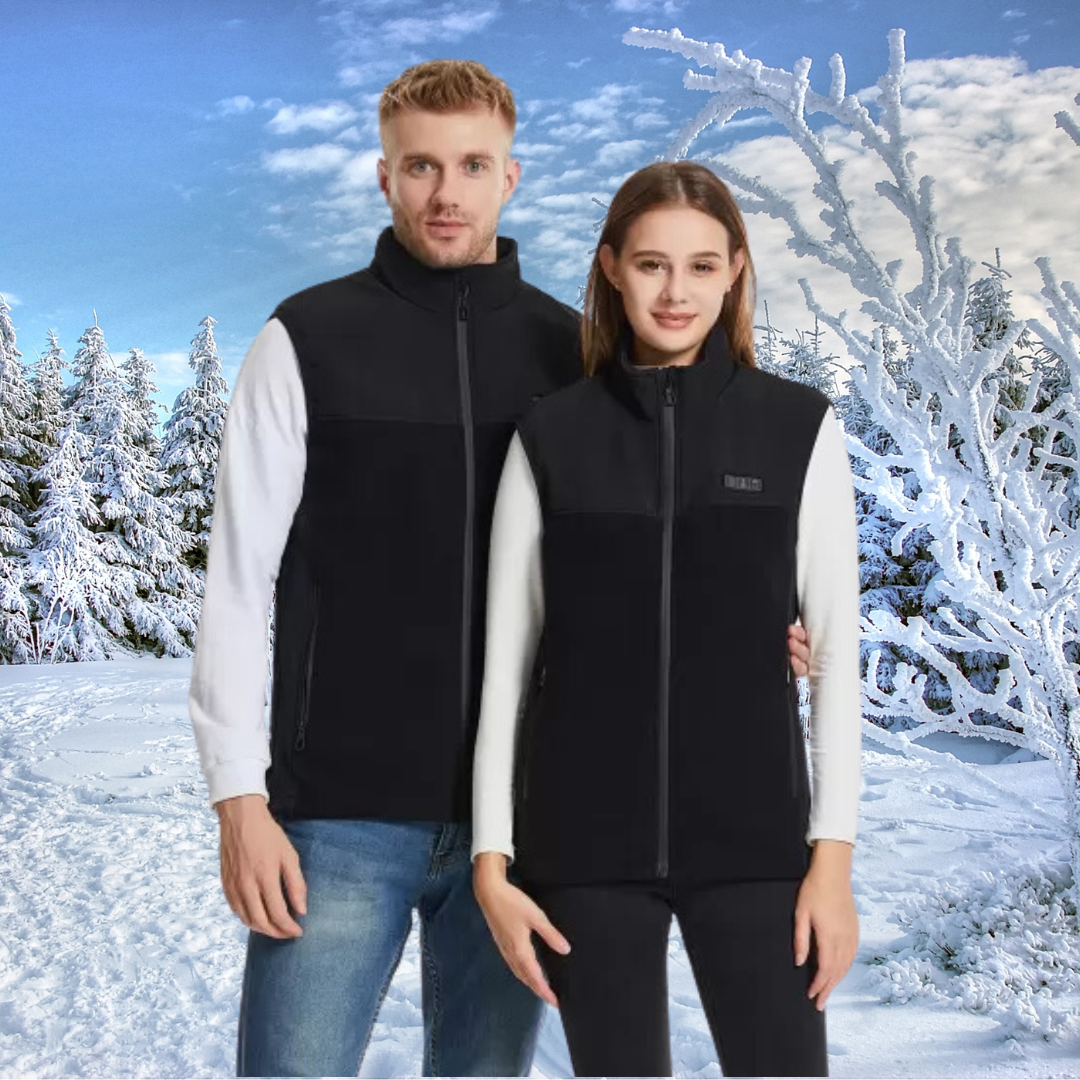 Veste chauffante pour homme et femme avec batterie USB et 17 zones de chaleur