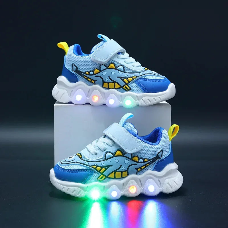 Chaussures LED Enfant - Lumineuses et Respirantes avec Style Dessin Animé