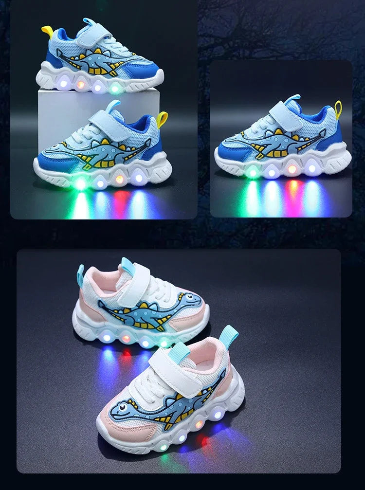 Chaussures LED Enfant - Lumineuses et Respirantes avec Style Dessin Animé