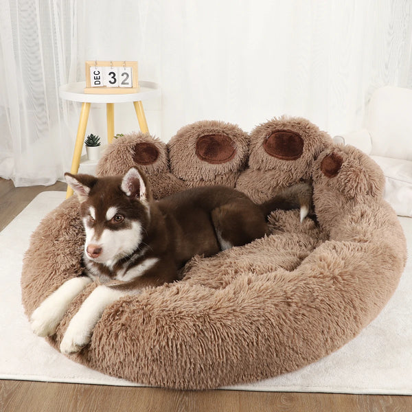 Lit Moelleux en Peluche pour Chiens et Chats – Grand Coussin Confortable