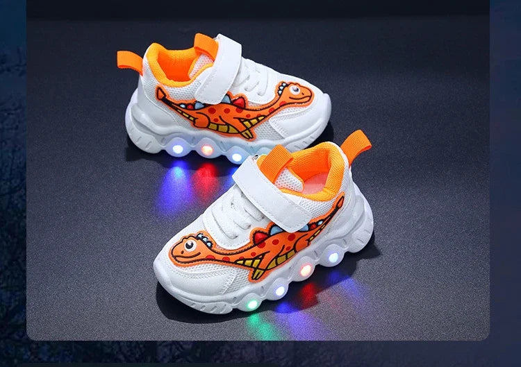 Chaussures LED Enfant - Lumineuses et Respirantes avec Style Dessin Animé