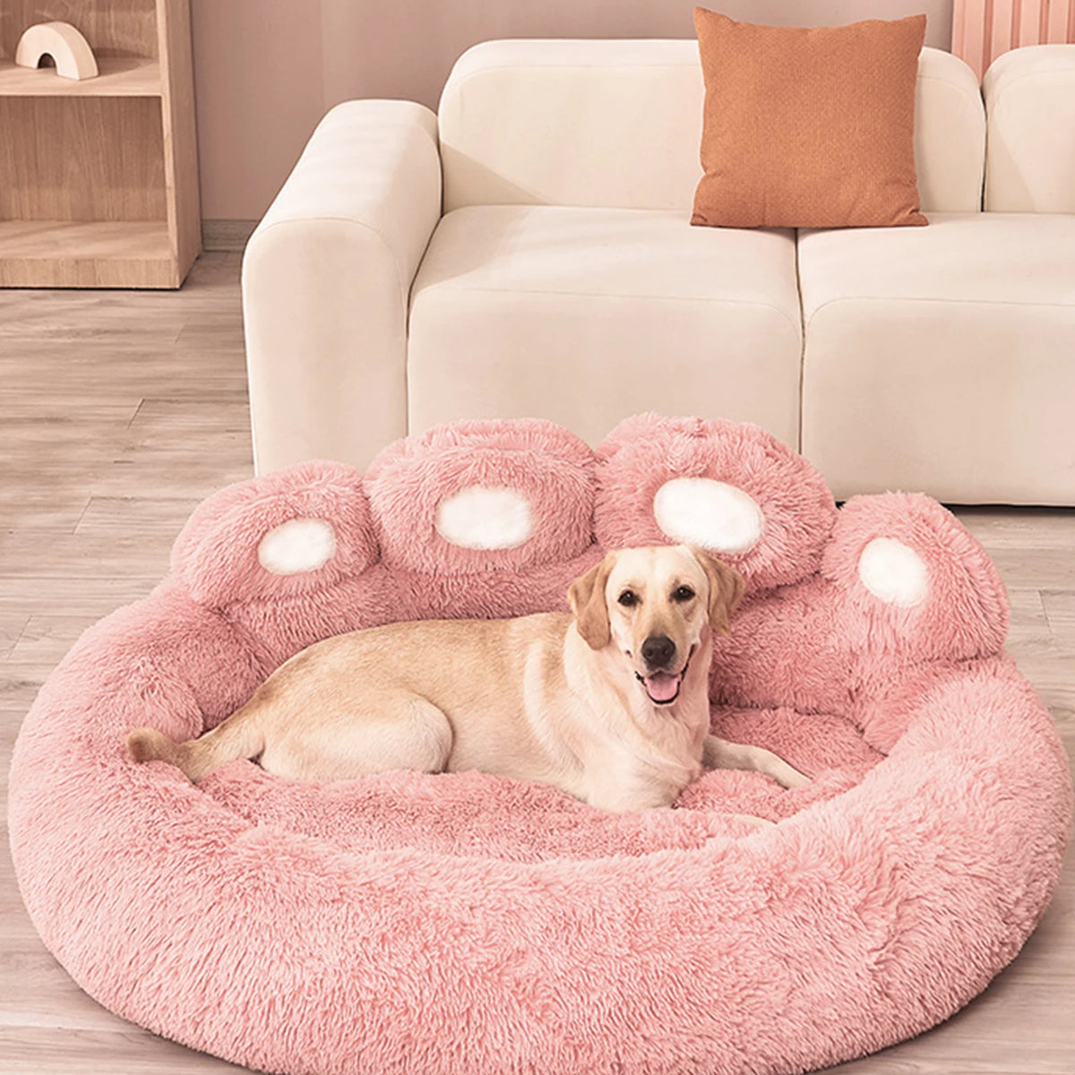 Lit Moelleux en Peluche pour Chiens et Chats – Grand Coussin Confortable