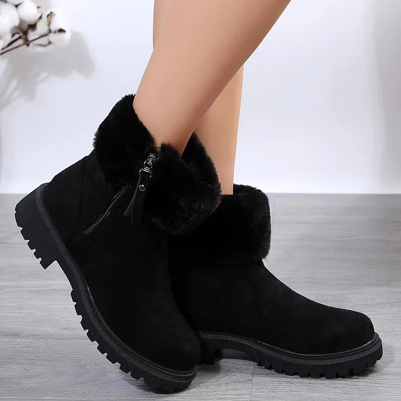 Bottes Hiver Femme avec Revêtement Doux - Garde au Chaud