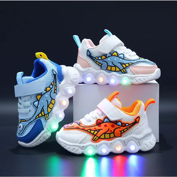 Chaussures LED Enfant - Lumineuses et Respirantes avec Style Dessin Animé