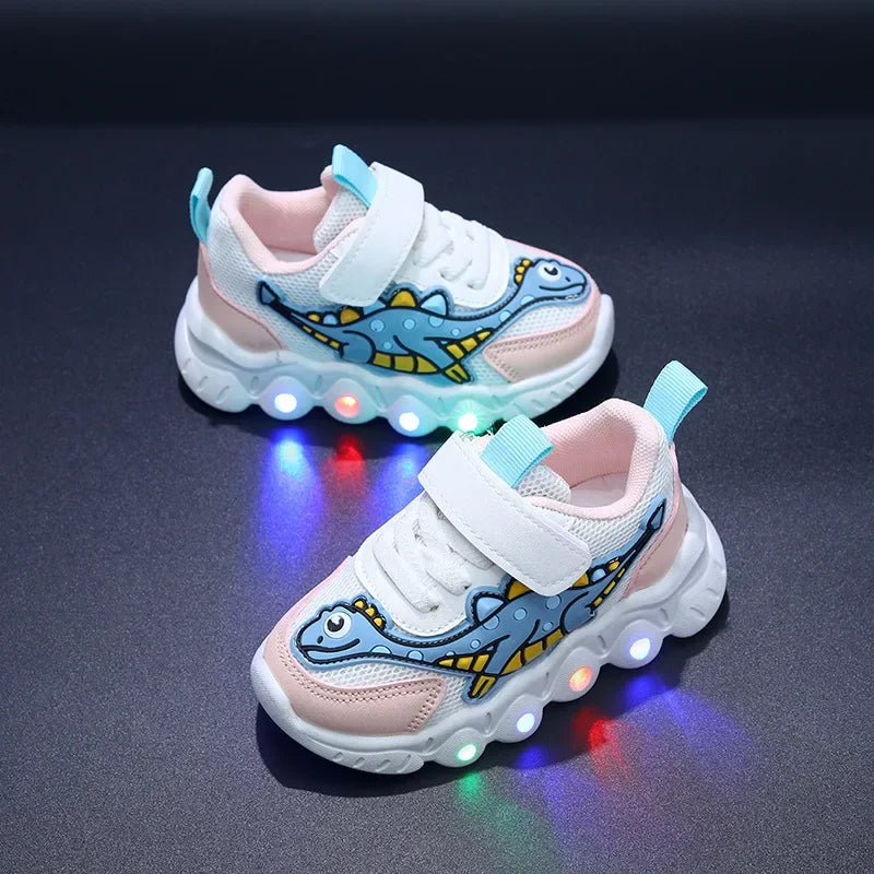 Chaussures LED Enfant - Lumineuses et Respirantes avec Style Dessin Animé