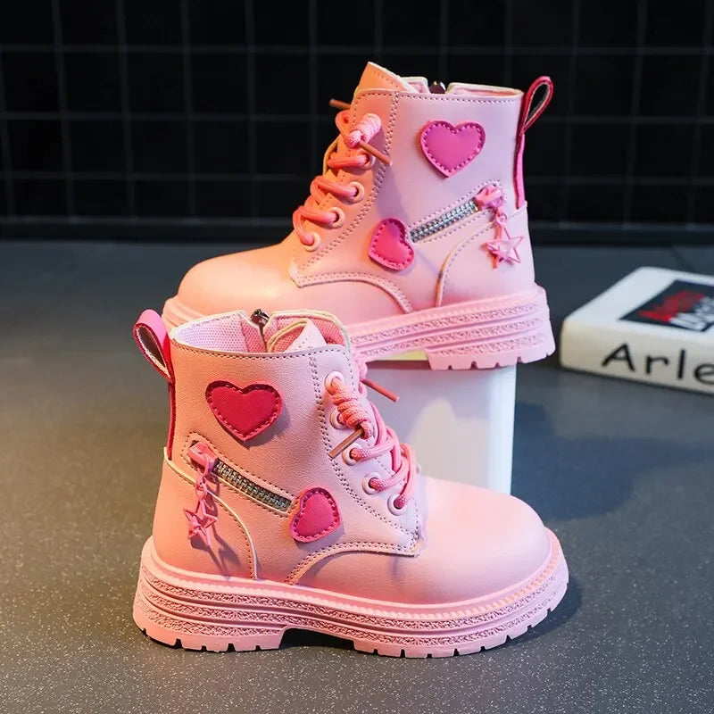 Bottes Princesse avec Cœur - Idéales pour l’Hiver