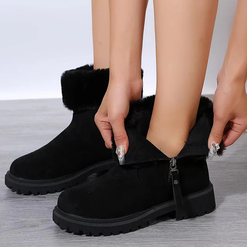 Bottes Hiver Femme avec Revêtement Doux - Garde au Chaud