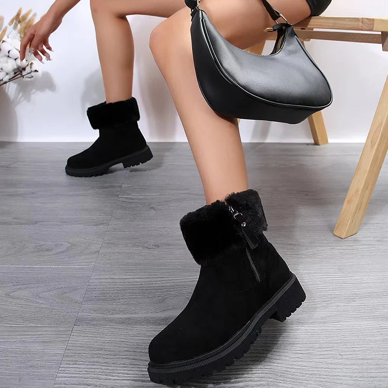 Bottes Hiver Femme avec Revêtement Doux - Garde au Chaud