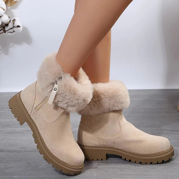 Bottes Hiver Femme avec Revêtement Doux - Garde au Chaud