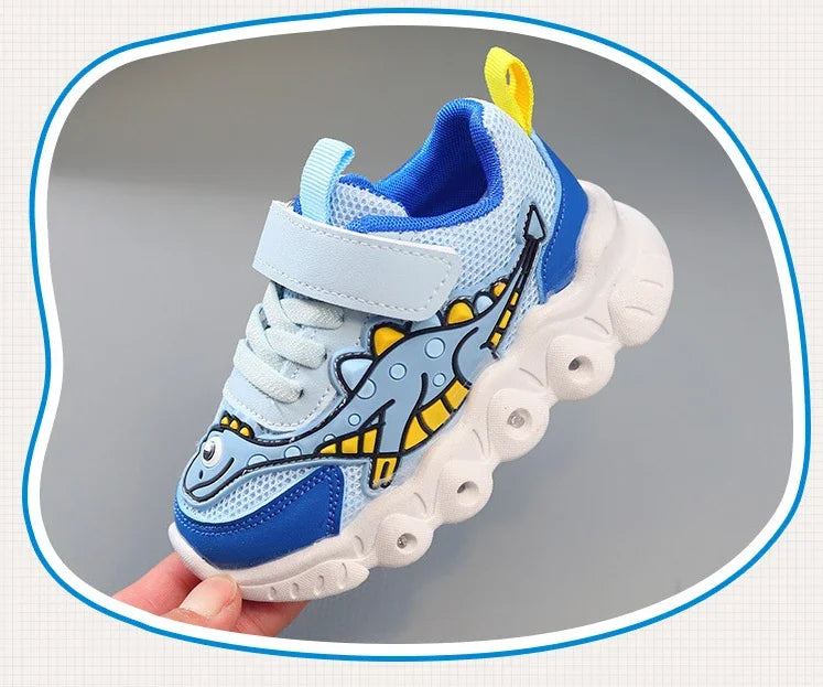 Chaussures LED Enfant - Lumineuses et Respirantes avec Style Dessin Animé