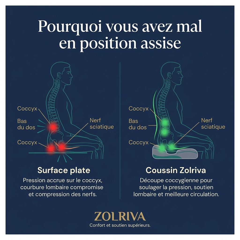 Coussin Zolriva® — Asseyez-vous sans douleur