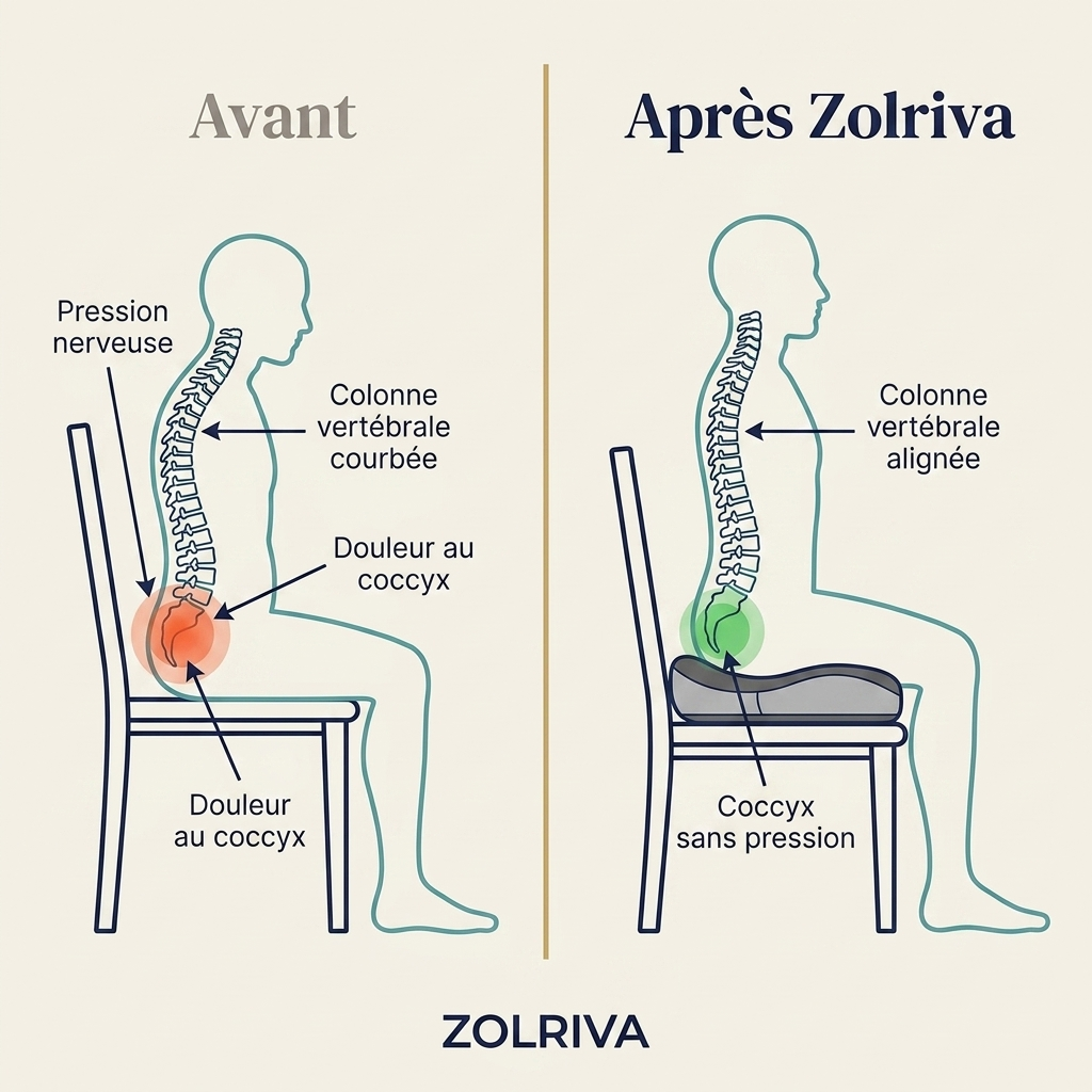 Coussin Zolriva® — Asseyez-vous sans douleur