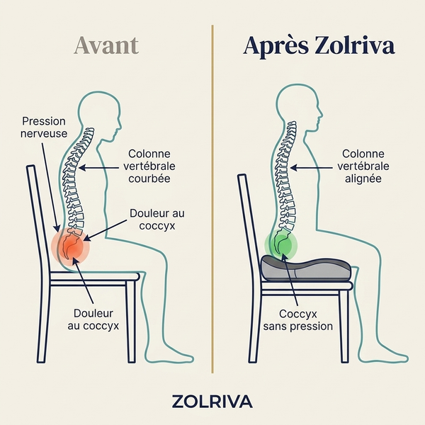 Coussin Zolriva® — Asseyez-vous sans douleur