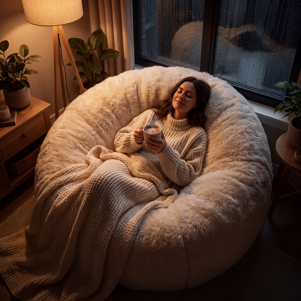 Le Pouf Cocon — Installez-vous. Vous ne voudrez plus bouger.